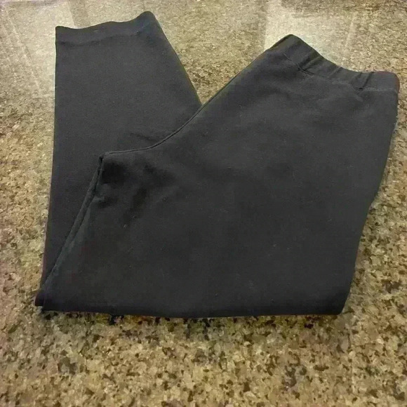 JCrew Petite Small Elastic Waist Pintuck Cropped Pant Black In Seam 24 inches - Picture 5 of 6